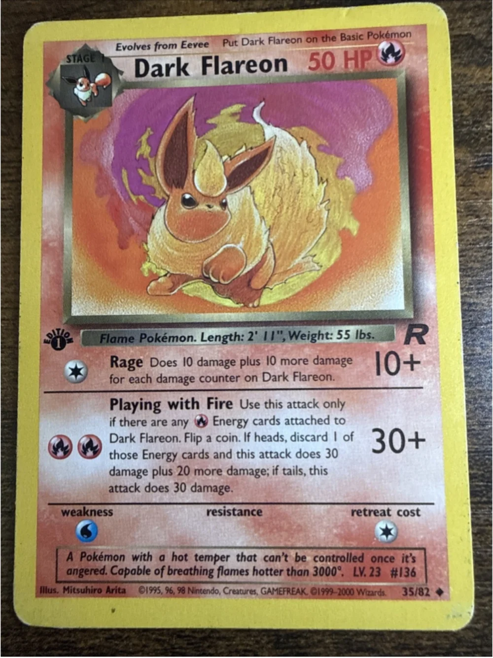 Dark Flareon 35/82 Team Rocket Regular
